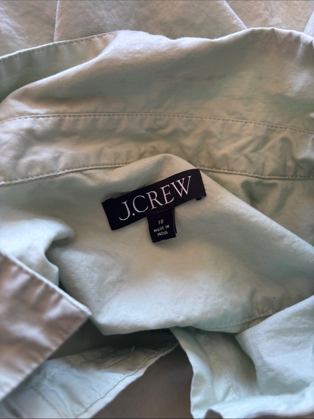 J. Crew Mint Green Short-Sleeve Button-Front Dress - Picture 4 of 6